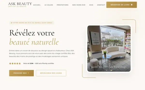 Site d'ASK Beauty, institut de beauté au Mesnil-Saint-Denis