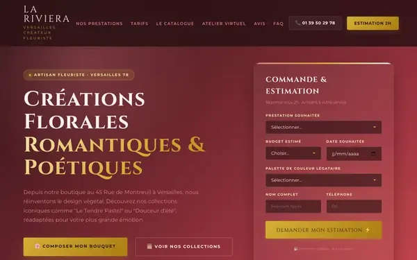 Site de La Riviera, fleuriste à Versailles